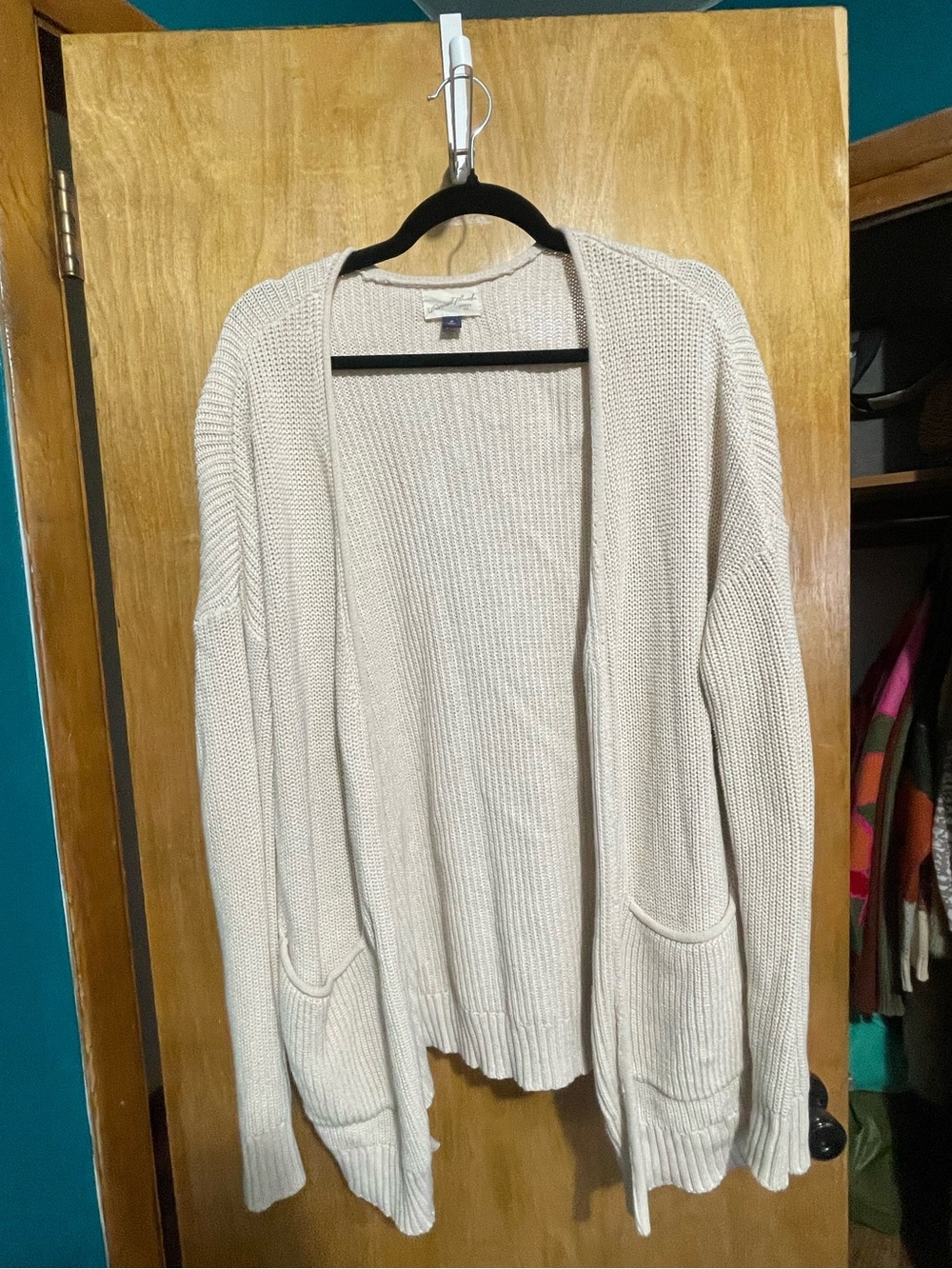 Universal Thread Women's Beige Knit Cardigan Sweater